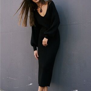 Free People Rosha Sweater Midi Dress
